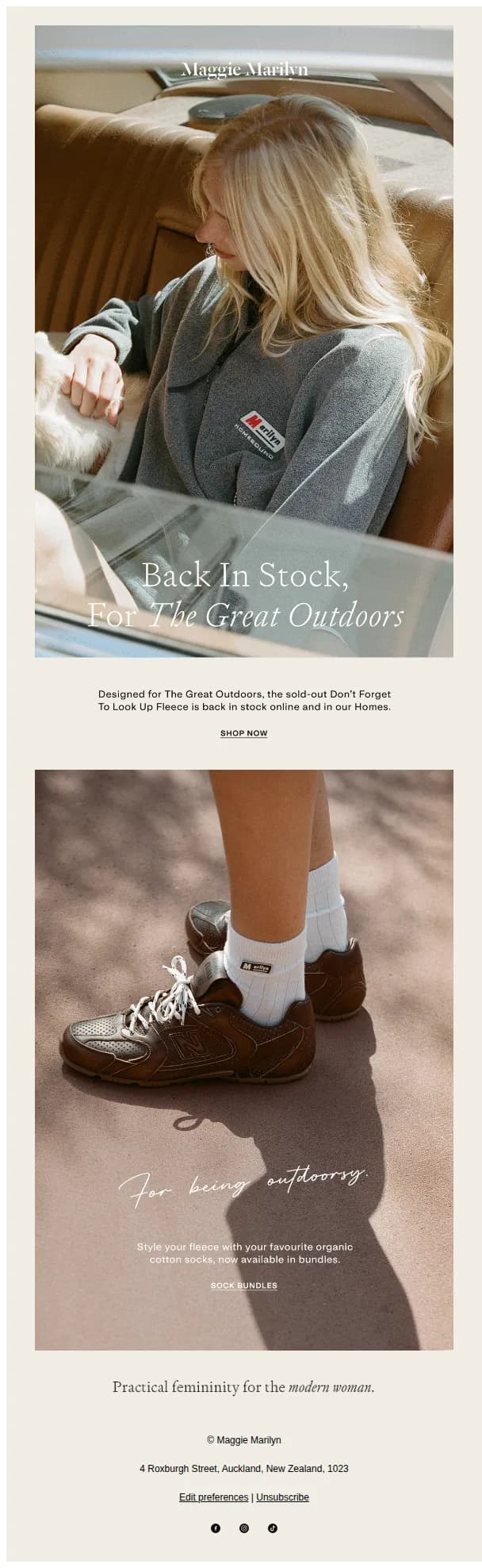 Maggie Marilyn email: BACK IN STOCK: Don’t Forget To Look Up Fleece