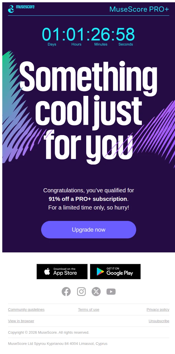 MuseScore email: For your eyes only