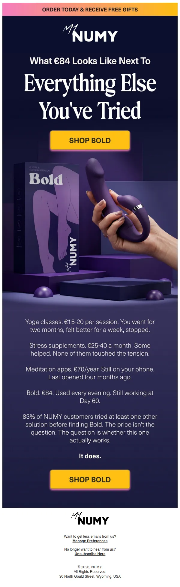 NUMY email: Add up what you've already spent not solving this