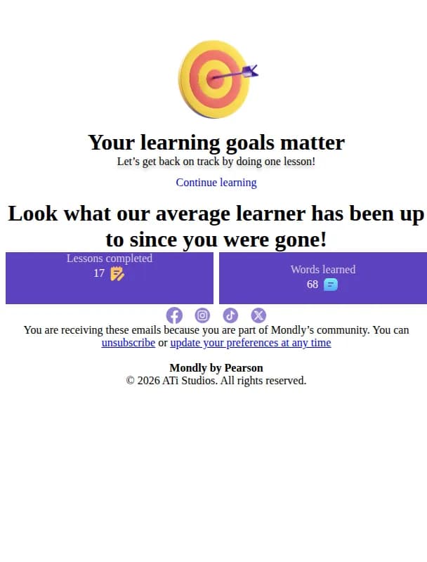 Mondly email: Still want to learn Spanish? 🤩