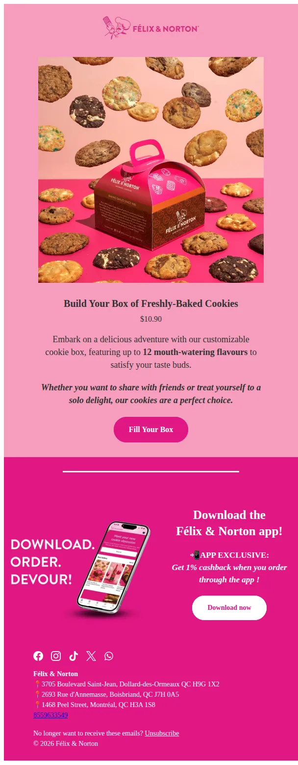 Félix & Norton email: Build Your Own Box !