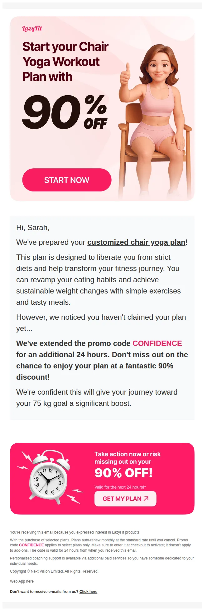 LazyFit email: Exclusive Offer Just for You! Enjoy 90% Off Today!