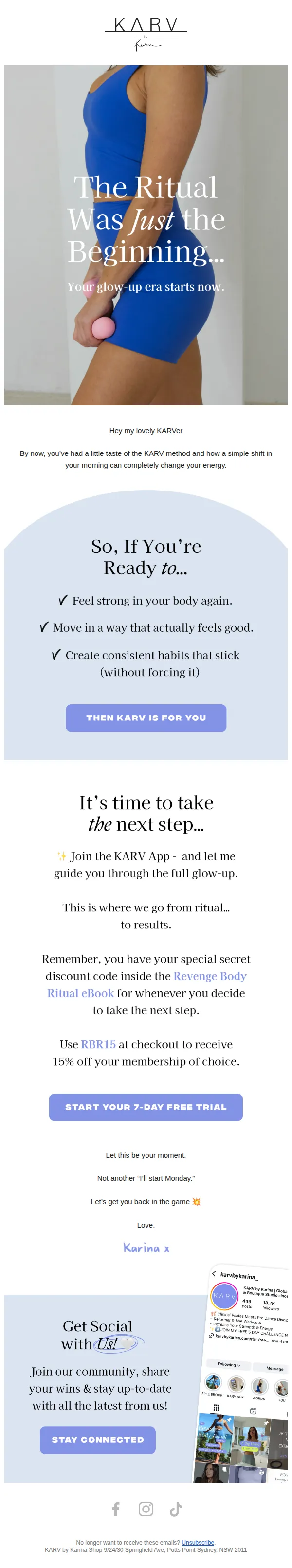 KARV by Karina email: The Ritual was just the beginning…
