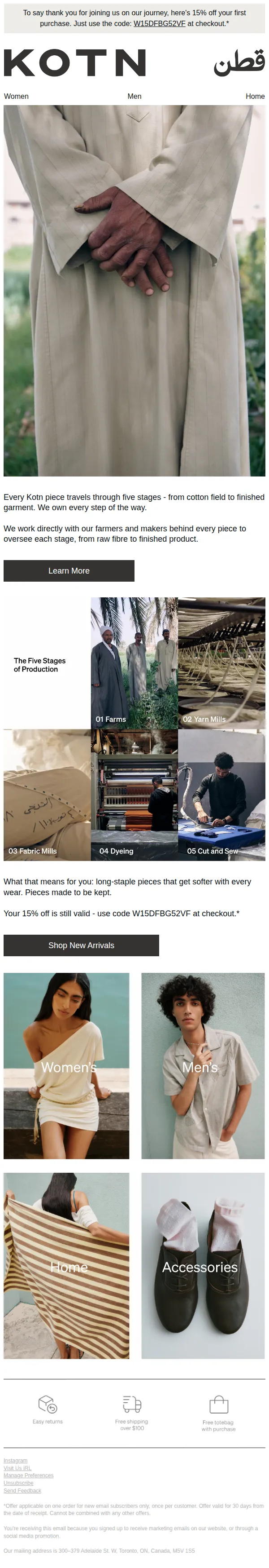 Kotn email: The Difference in How Kotn’s Made