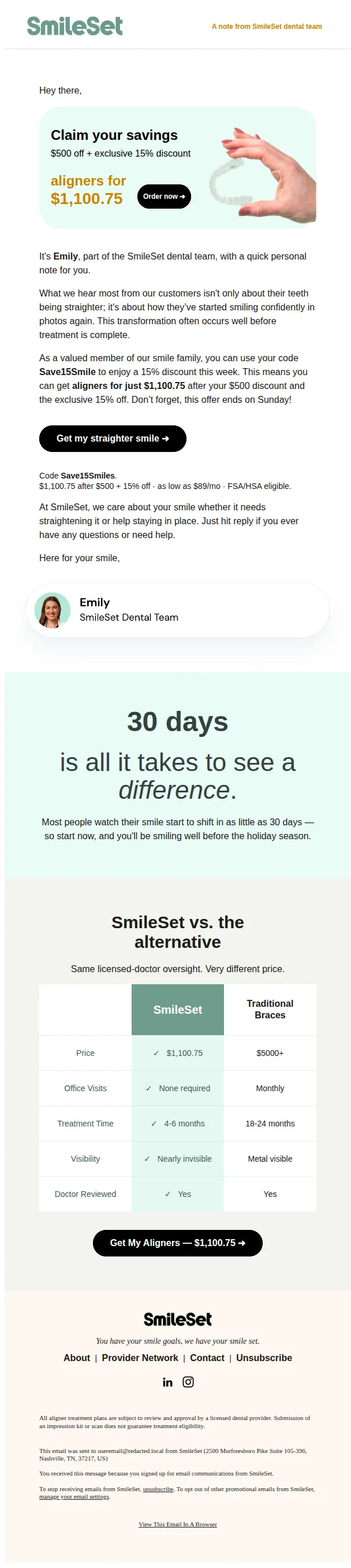 SmileSet email: What changes when you stop hiding it