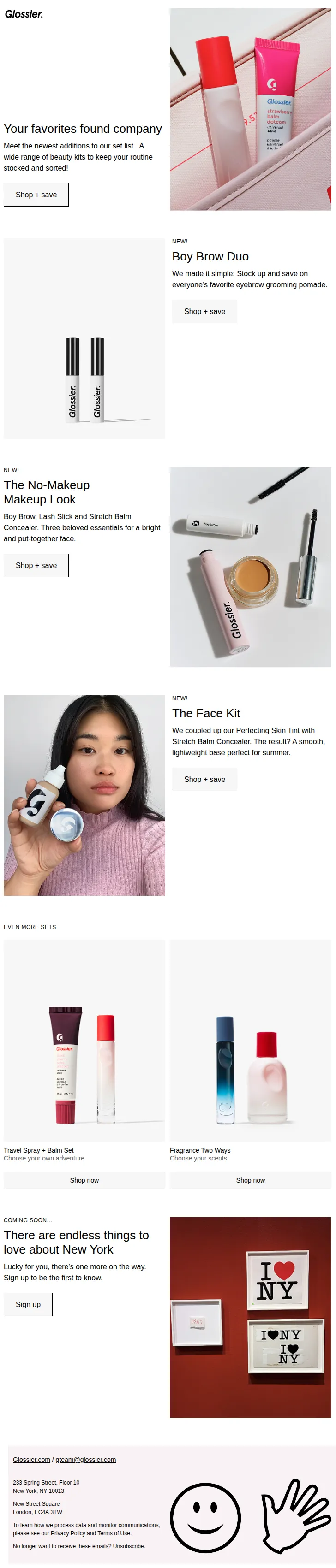 Glossier email: Set your sights here 👀