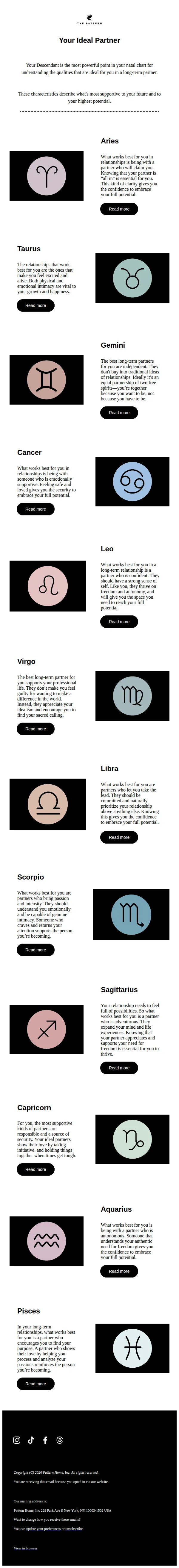 The Pattern email: Your Ideal Partner = Your Descendant 💞