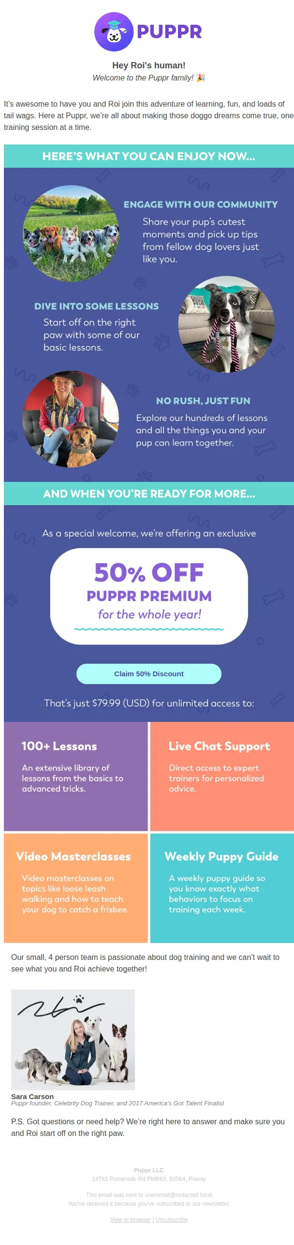Puppr email: Welcome to Your Puppr Adventure! Let’s Start This Journey 🐕✨