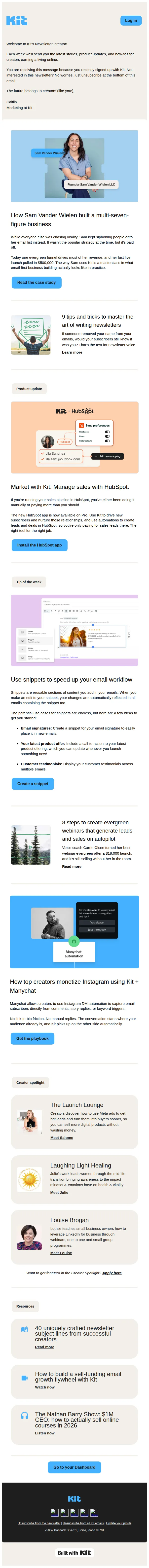 Kit email: How Sam Vander Wielen built a multi-seven-figure business