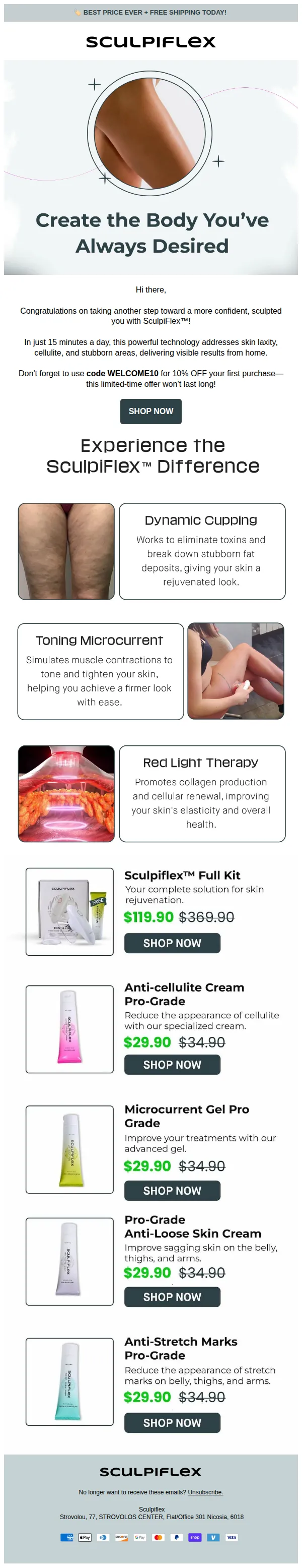 Sculpiflex email: Take the Next Step Toward a More Confident You