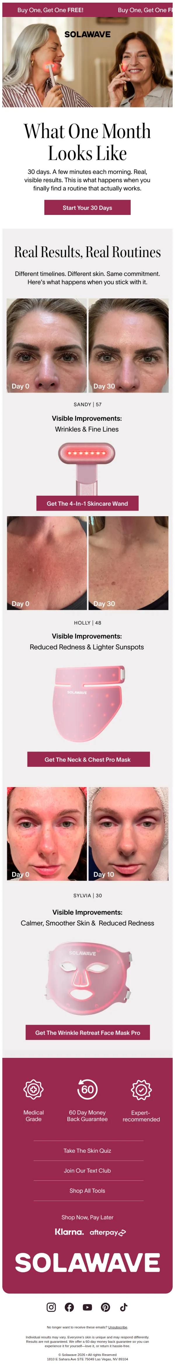 Solawave email: This is where your skin could be in a few weeks 👉