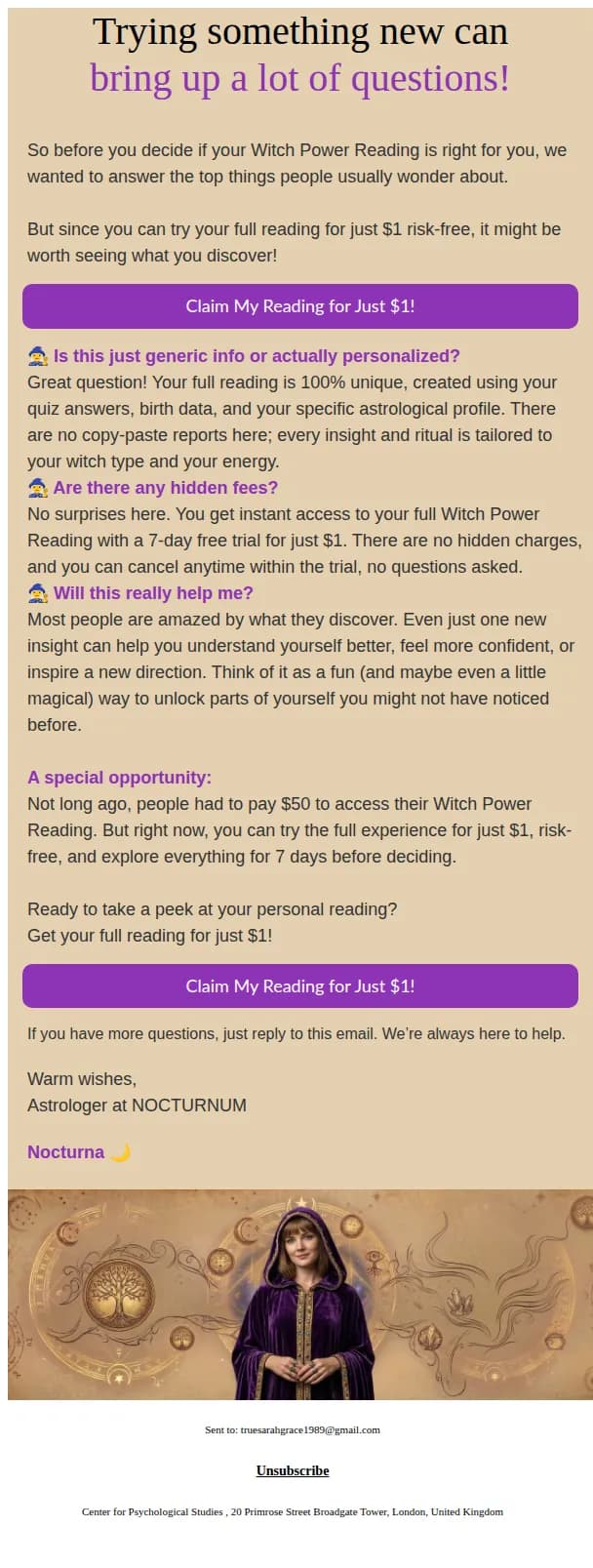 Nocturna email: Before you decide - read this 🔮
