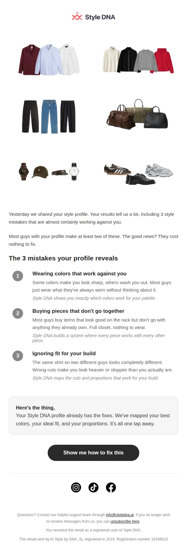 Style DNA email: 3 style mistakes most men make