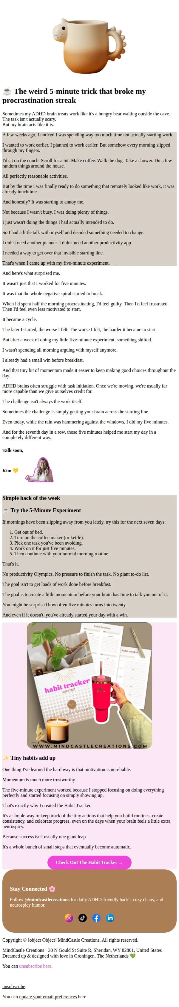 MindCastle Creations email: ☕ The weird 5-minute trick that broke my procrastination streak