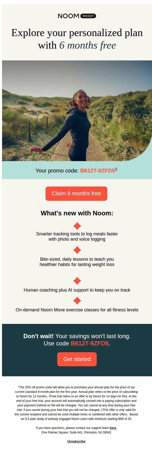 Noom email: Explore what's new, with 6 months free