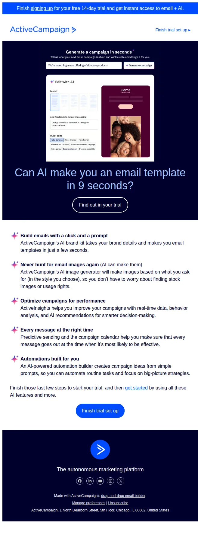 Cara O'Shea email: Marketing automation meets AI