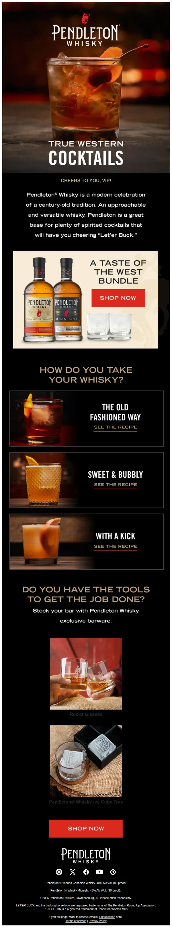 Pendleton Whisky email: Shake Things Up with Pendleton® Whisky