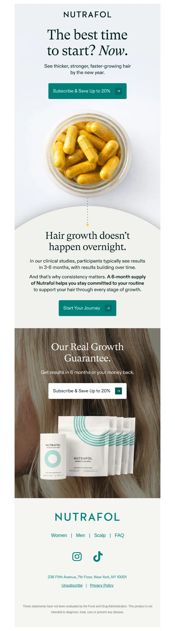 Nutrafol email: Future you will thank you.
