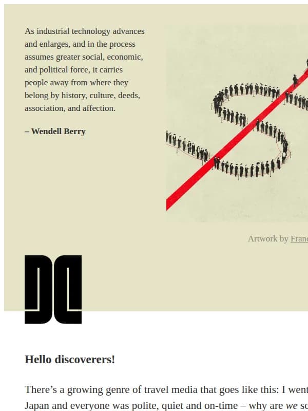 Dense Discovery email: 401 / Your call is important to us