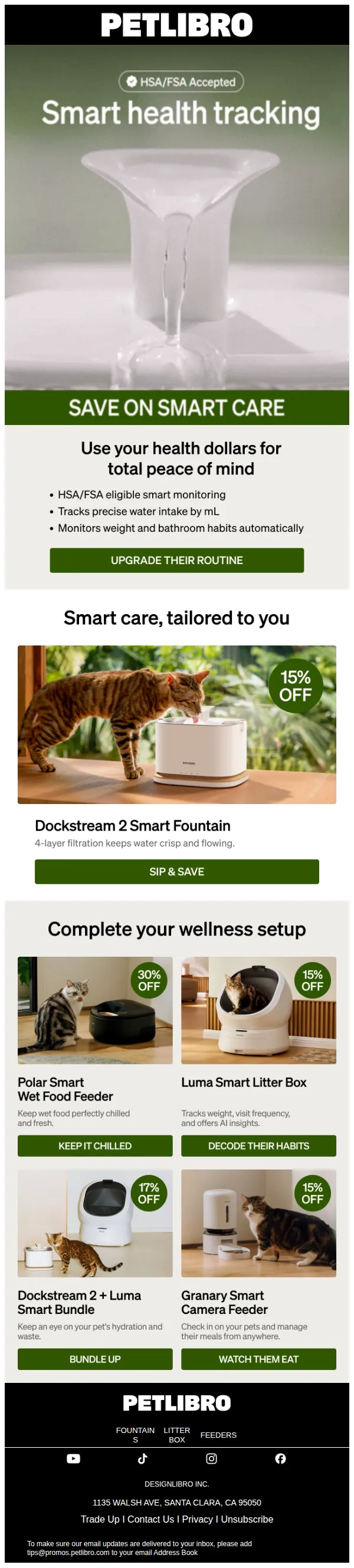 Petlibro email: Your pet’s health tracking is now HSA/FSA eligible! 🐾