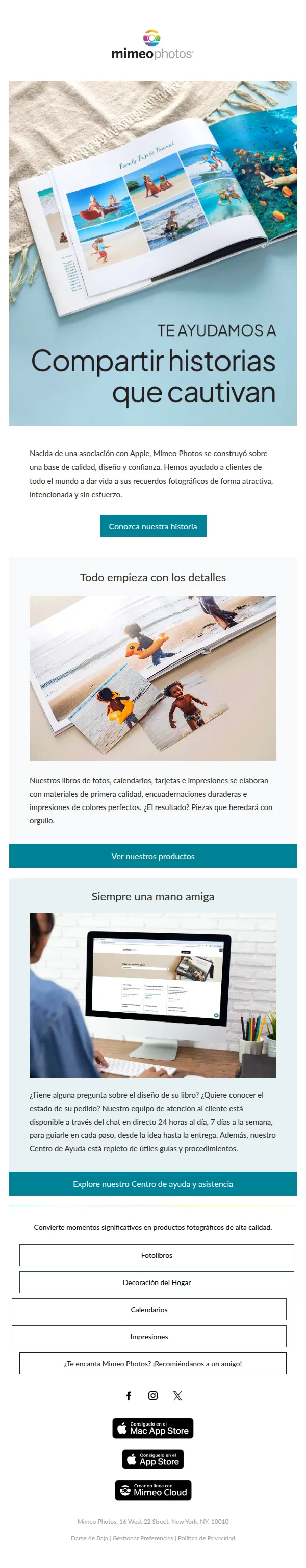 Mimeo Photos email: Fabricados con un propósito, diseñados pensando en usted