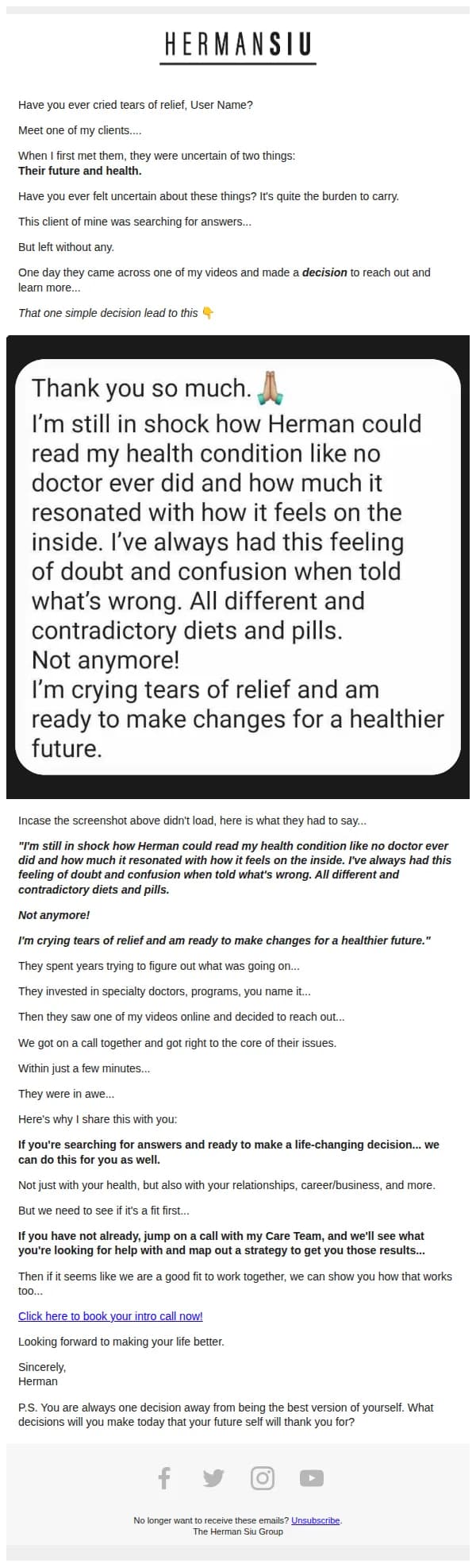 Herman Siu email: Crying Tears of Relief... (open to find out why)