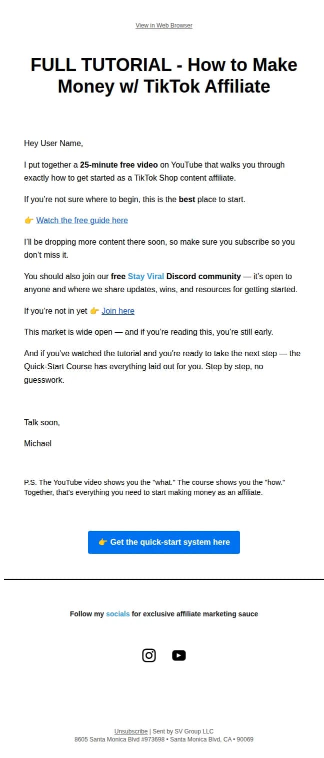 Stay Viral email: FULL TUTORIAL - How to Make Money w/ TikTok Affiliate