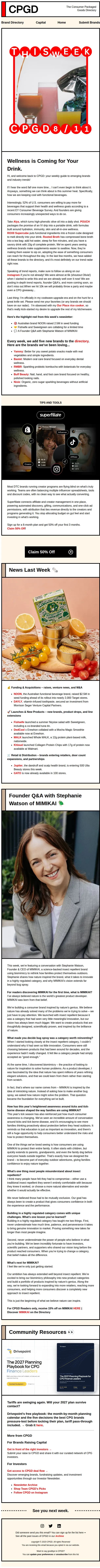 CPGD email: Wellness is Coming for Your Drink.