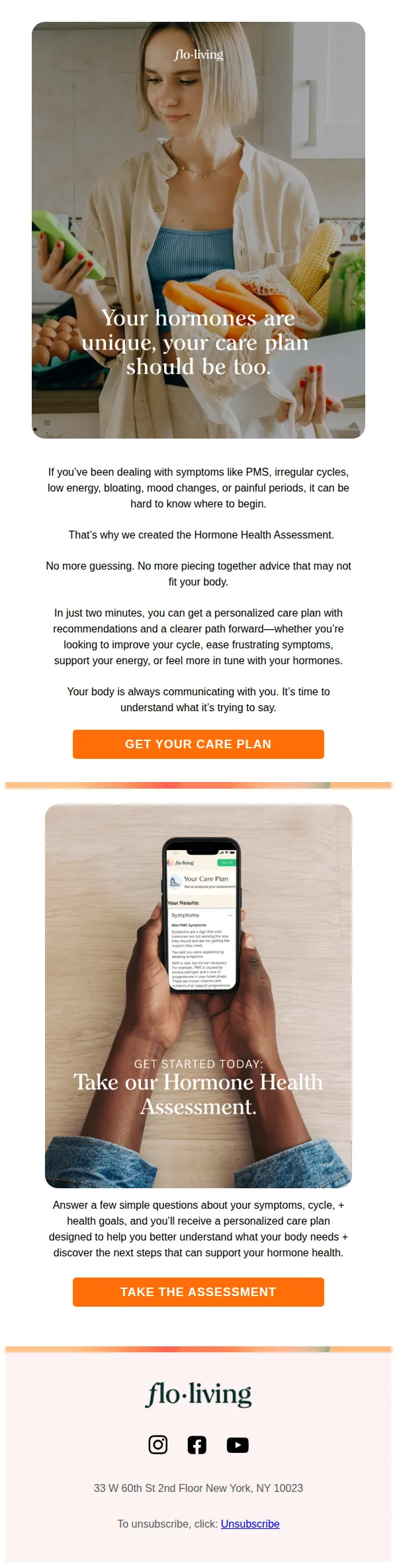 FLO Living email: Your personalized hormone care plan starts here 🧬