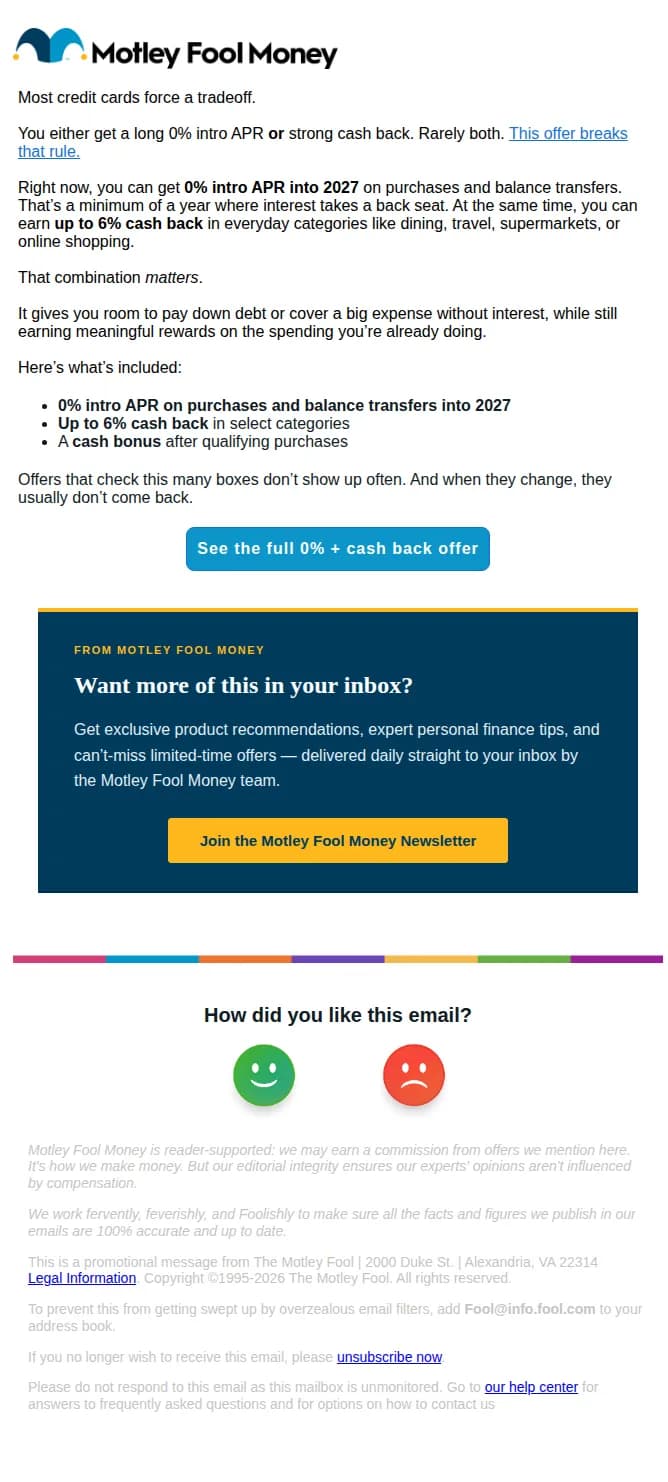 The Motley Fool email: 👀 A credit card combo you don’t see often