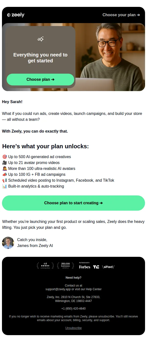 Zeely email: 🔑 Get full access to Zeely’s tools in one plan
