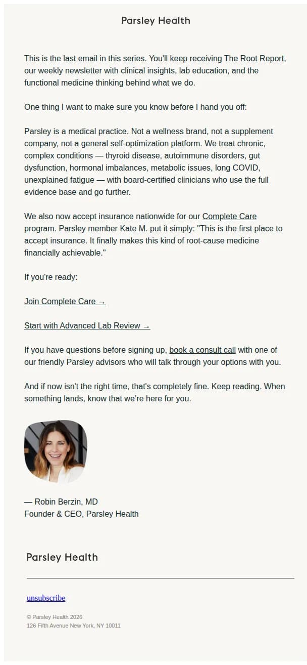 Robin Berzin, MD email: Your next step – whenever you’re ready