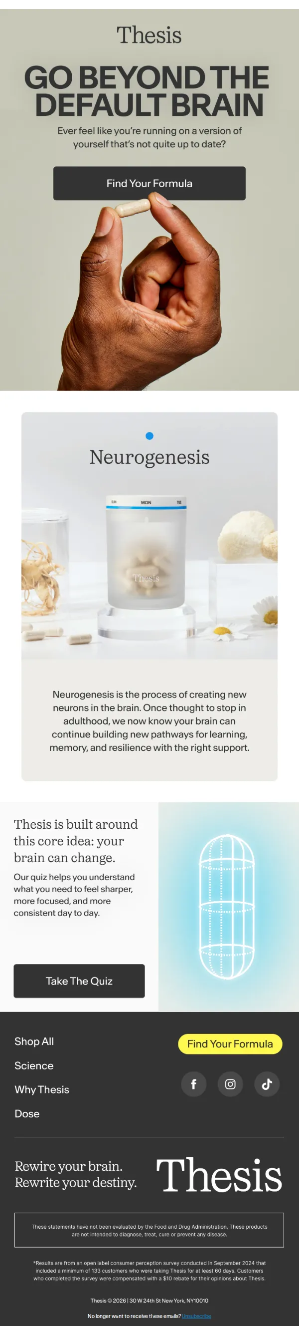 Thesis email: Neurogenesis, explained