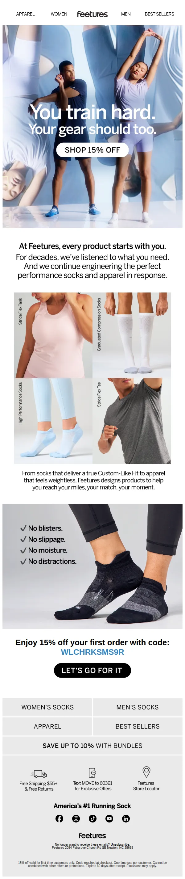 Feetures email: You changed the game…