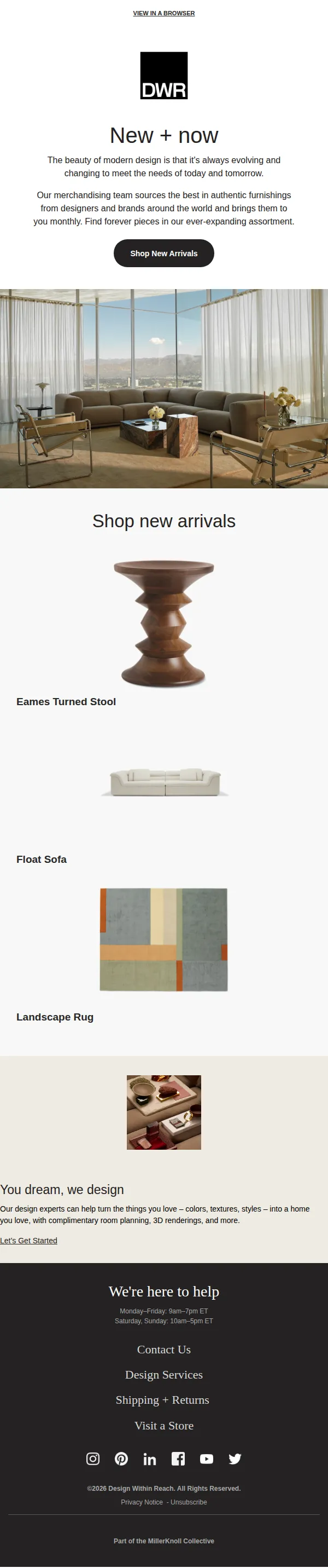 Design Within Reach email: Be the first to shop the latest in modern design
