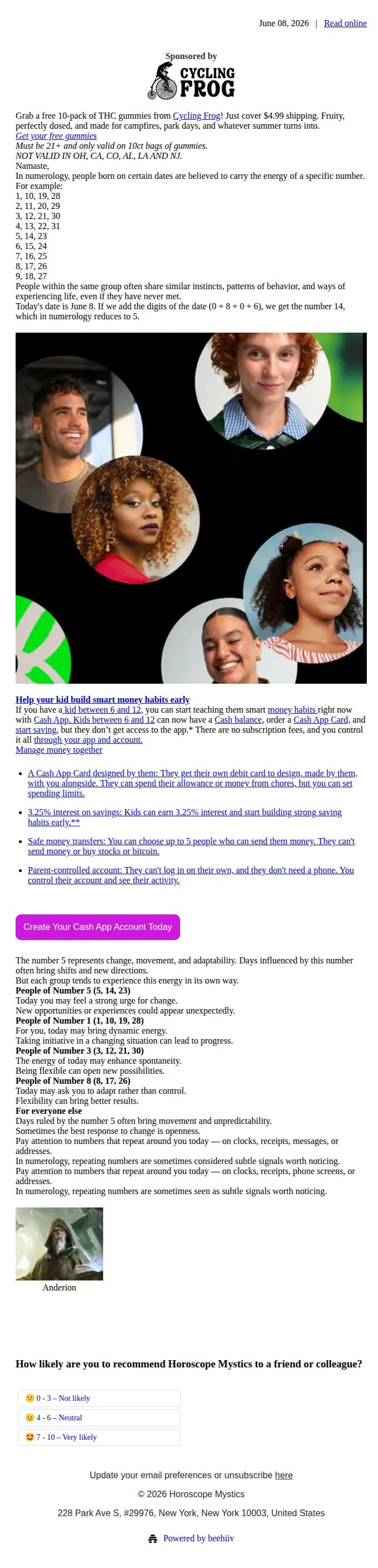 Horoscope Mystics email: Numerology of the Day — June 8