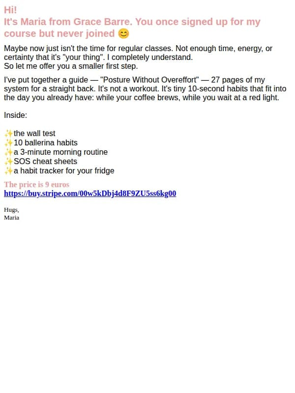 gomoon.digital email: Maybe the course feels like too big a step? 🤎