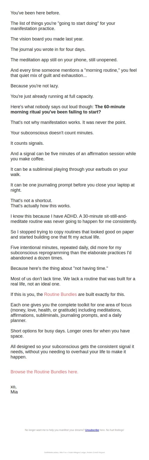 SelfMadeLadies email: The 5-minute swap