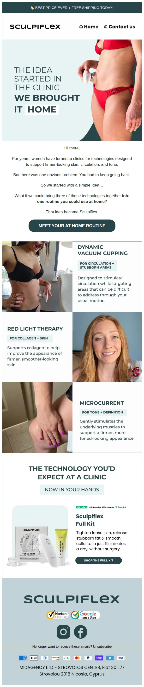 Sculpiflex email: The Problem With Clinic Treatments?