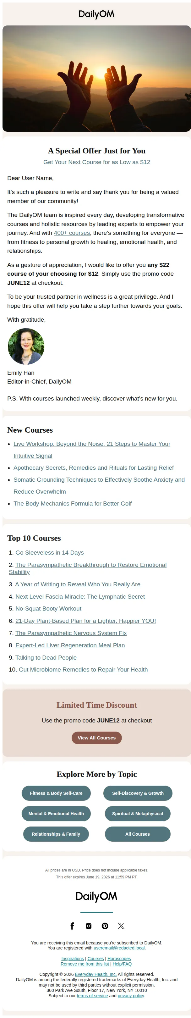 DailyOM email: Get a Course for as Low as $12 ❤️ Our Lowest Offer Ever!