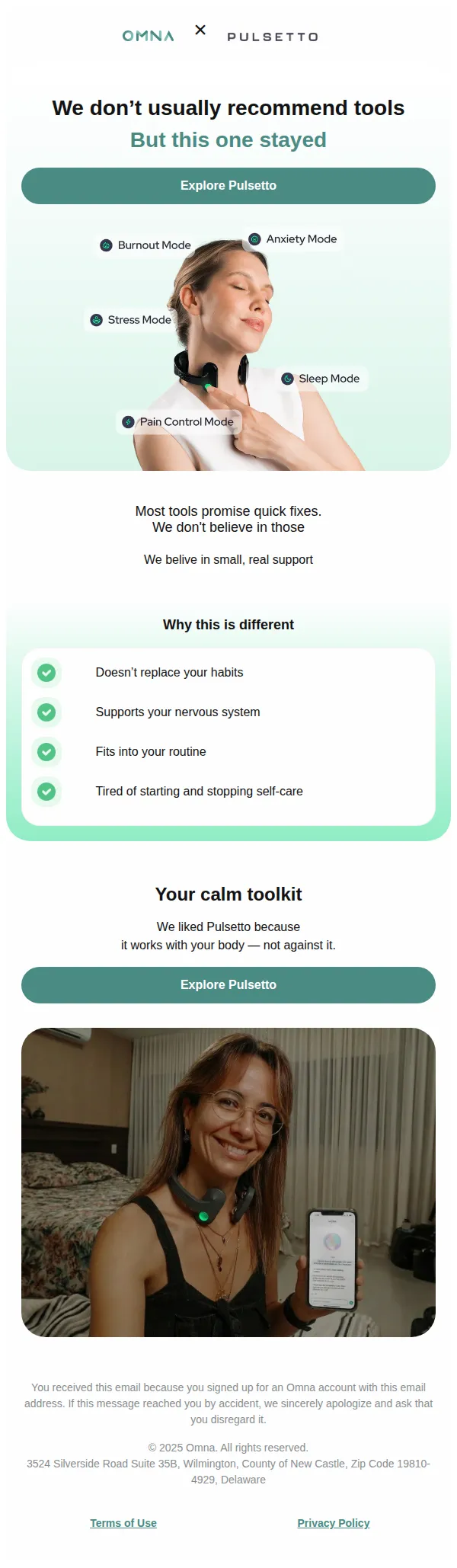 Omna email: We tested something for you