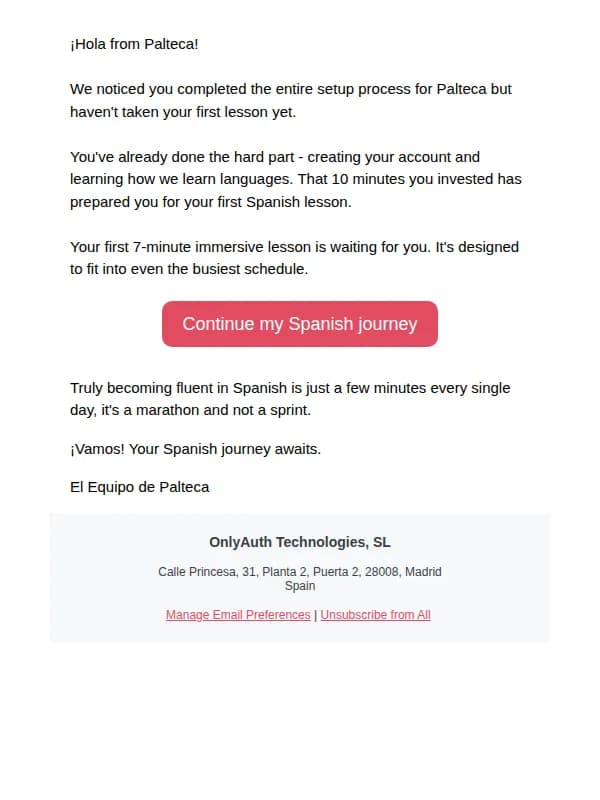 Palteca email: 🤔 Is now a good time to continue to work on Spanish fluency?