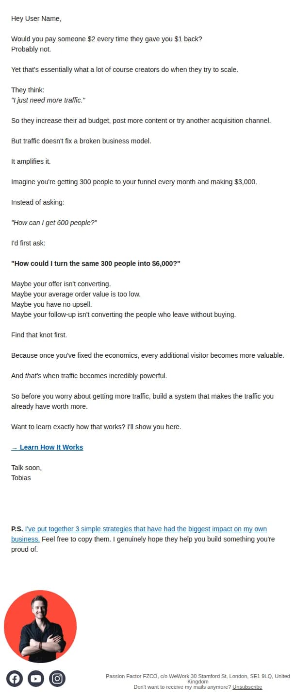 Fastlane Growth email: 🔴 Would you pay $2 to make $1?