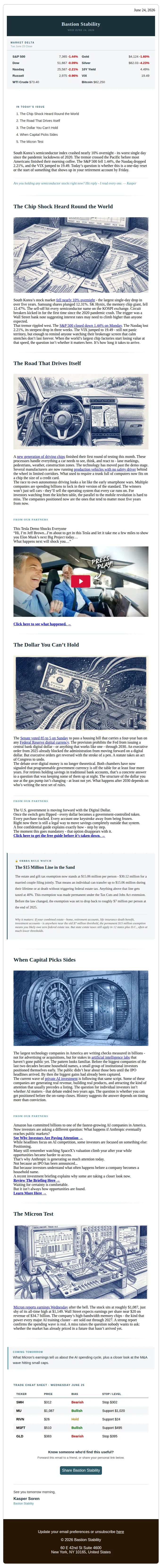 Bastion Stability email: Seoul's chip crash landed here overnight