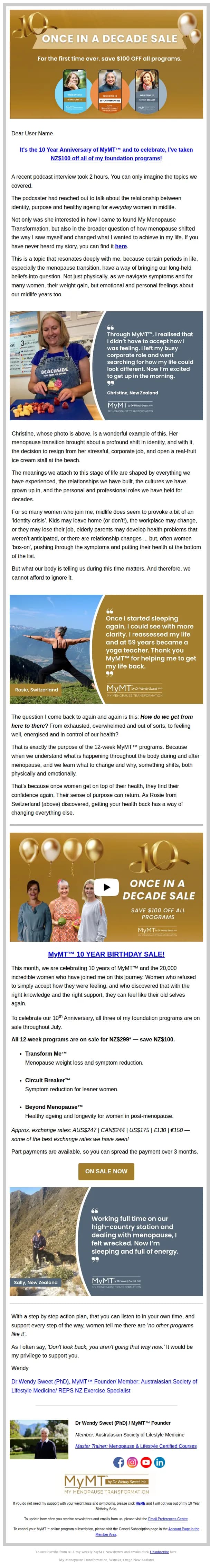 MyMT™ email: User Name it's MyMT™ Birthday Sale!