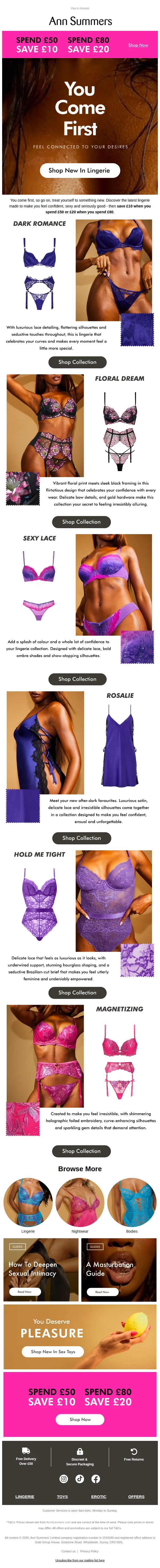 Ann Summers email: New Lingerie? We Thought You’d Say Yes.