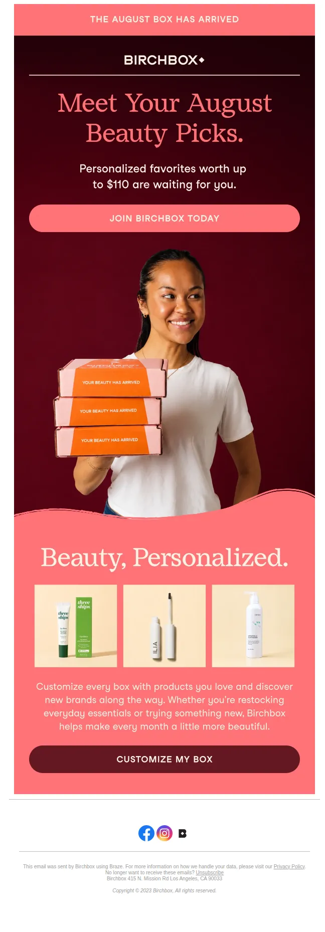 Birchbox email: ✨ Unlock Your August Beauty Picks + Save 20% with code BEAUTY20