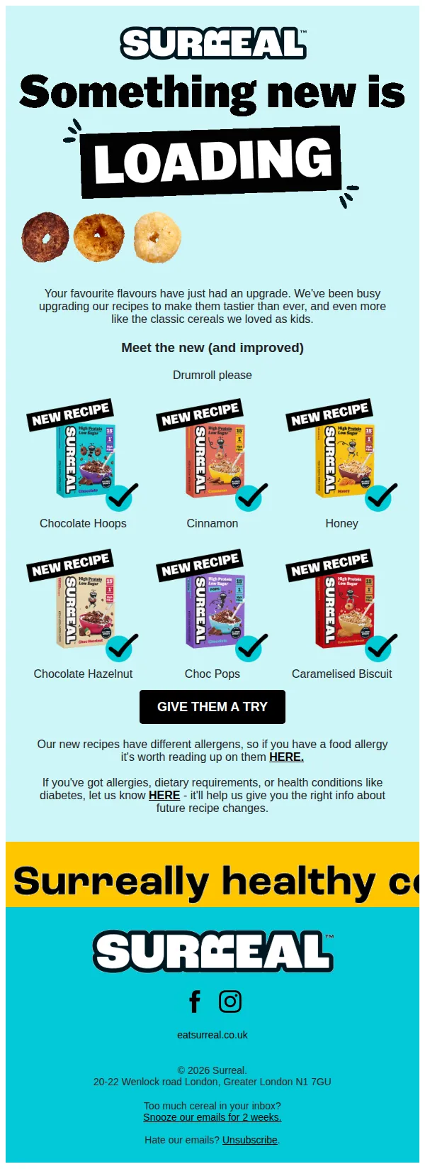 Surreal email: New new new new recipes