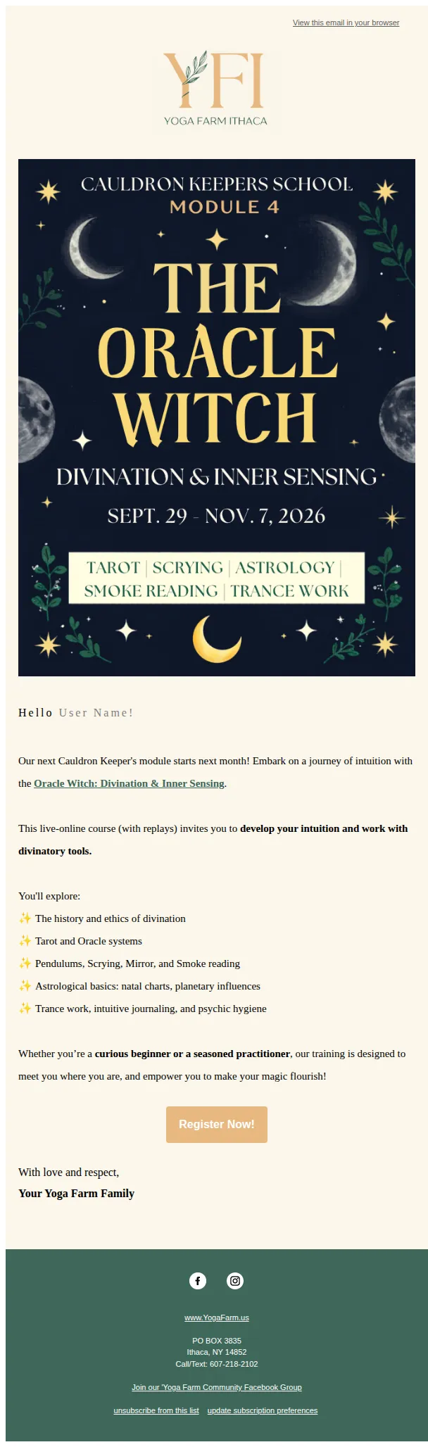 Yoga Farm email: Cultivate Your Inner Sensing!