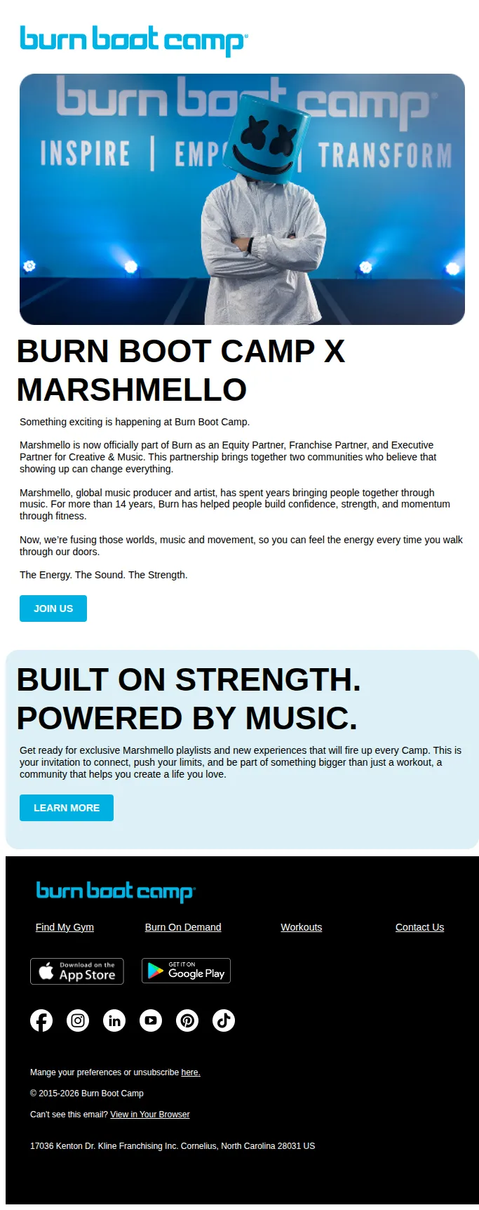Burn Boot Camp email: The best 45 minutes just got better🔥